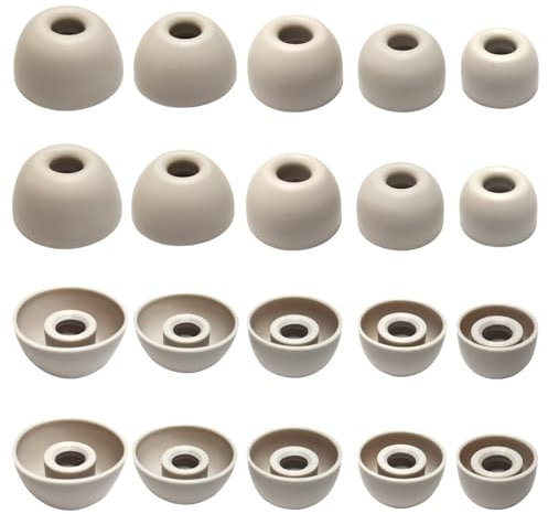 Replacement Earbud Tips for Powerbeats Pro 2 Ear Tips [10 Pairs ] – XL/L/M/S/XS Silicone Earbuds Tips Compatible with Beats Studio Buds/Beats Fit Pro/Solo Buds, Quicksand