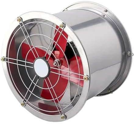 CEHJZQRPL Rohr Abluftventilator, 10/12/14/16 Zoll starker Zylinder-Kanalventilator, leiser Axial-Abluftventilator, industrieller Abluftventilator, Hochleistungs-Abluftventilator(14 Inch High Speed)
