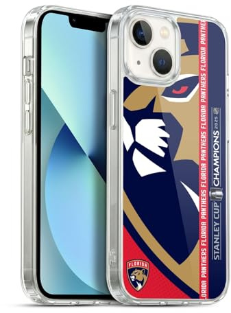 Head Case Designs Offizielle NHL Florida Panthers Übergroß Stanley Cup Meister 2025 Gel Handyhülle Hülle [Militärischer Schutzgrad] Kompatibel mit Apple iPhone 13