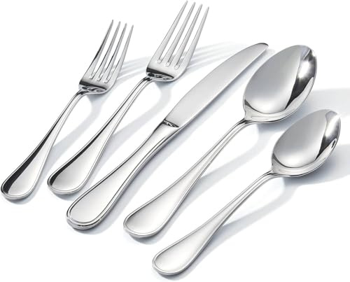 HIKAA Besteck Set 6 Personen, 30-Teiliges 18/10 Edelstahl-Besteckset