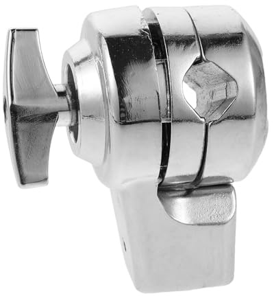 JOINPAYA Cymbal Clamp Drum Stand Attachment, Metal, Silver, Quick Assembly, Universal Compatibility for Percussion Setup and Gigs, Replacement Part for Cymbal Arms