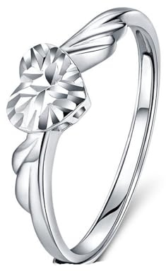 KnSam PT950 Platin Freundschaftsringe Echtschmuck, Klassiker Diamantring, Hochzeitsring Platin, Gr.54 (17.2)