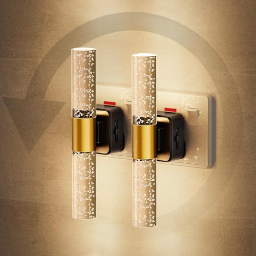 Emeritpro Plug in Night Light, Acrylic Nightlight, Dusk to Dawn Sensor