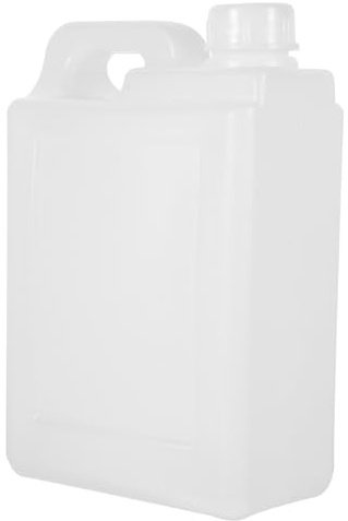 HANABASS Récipient à huile de 1 litre - Bouteille plate en plastique résistant aux acides - Bidon à eau de camping réutilisable - Récipient compact pour liquide et adhésifs - Réutilisable