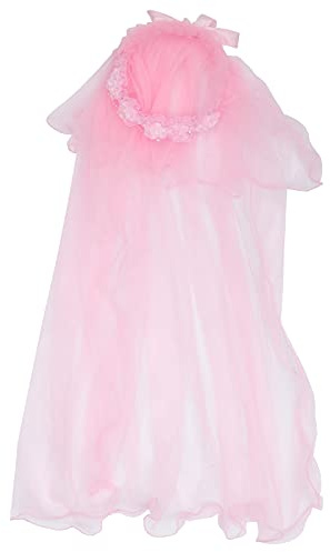 Kinder Blumenschleier Haarreif Rosa Gauze für Mädchen Weihnachten Event | Einfacher Girlandenschleier, Elegant und Exquisit, für Ball und Erstkommunion, Komfortabel zu Tragen