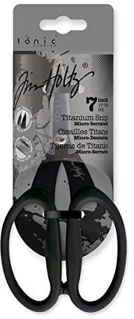 Tonic Studios Tim Holtz 817 Kushgrip Antihaft-Schere, Mikro-gezahnt, 17,8 cm