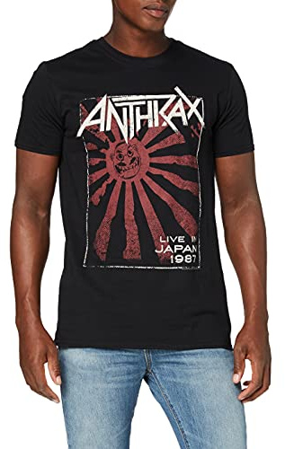 Anthrax Men's Live In Japan Short Sleeve T-Shirt, Black, Small