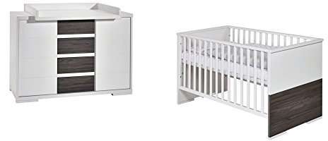 Schardt 10 866 32 02 Sparset 2 - teilig Maxx Fleetwood bestehend aus Kombi - Kinderbett, 70 x 140 cm, weiß