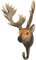 WILDLIFEGARDEN Wildlife Garden WG509 Haken Rothirsch - Handgeschnitzter Tierhaken aus Holz und Metall - Sammlung Europäische Tiere