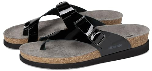 Mephisto Women's Helen Sandals Black Patent Leather 41 (US Women's 11)