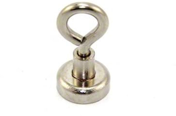 Magnet Expert Ltd - Magnete con gancio a occhiello al neodimio N42, ø 1,6 cm, altezza 1,3 mm, forza magnetica 7,5 kg