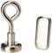 Magnet Expert Ltd - Magnete con gancio a occhiello al neodimio N42, ø 1,6 cm, altezza 1,3 mm, forza magnetica 7,5 kg