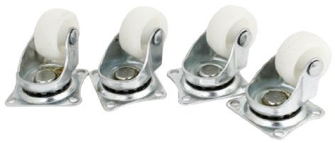 sourcing map 4uds Placa giratoria 1 Diámetro PP Rueda Rueda para Lavandería Carro Panadería Rejilla