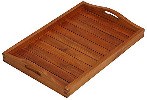 Bare Decor Vivi - Bandeja para spa/servir (madera de teca maciza)