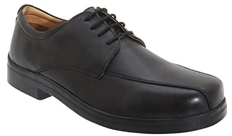 Roamers Herren Tramline Gibson Schuhe, XXX extra breit (48 EU) (Schwarz)