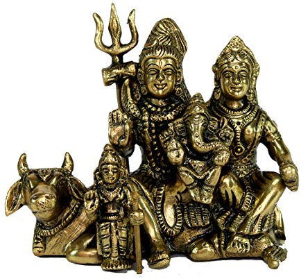 StonKraft Marmor Shiva Lingam Shivling Idol Idol Statue (Shiva-Familie)