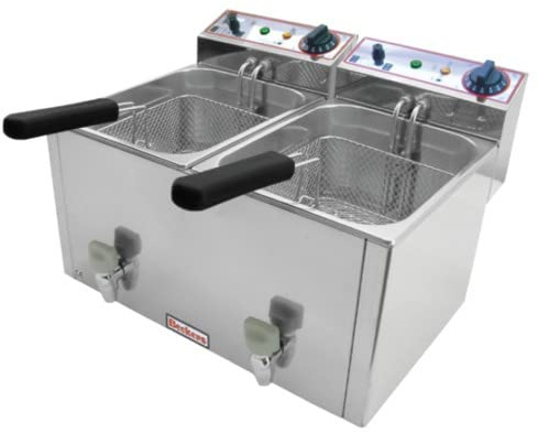 Friggitrice elettrica professionale 8+8 litri cm 52x40x34 RS1039