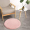 Teppich Wölkchen Fell Rund, Fellteppich Rund, Kunstfell Teppich Waschbar, Hasenfell, Kaninchenfell - Fell Sitzkissen Stuhlkissen Rund,Fell für Stühle, Kunstfell Stuhlauflage - Rosa - Rund 45cm