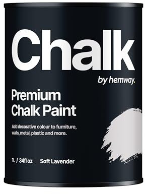 Hemway - Premium Chalk Paint - Soft Lavender Purple 1 L | Chalky Matt Shabby Chic Finish for Interior Furniture & Walls | Quick Dry & 1 Coat