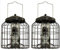 Deluxe Heavy Duty Squirrel Proof Hanging Bird Seed Feeder Cage (Pack of 2)
