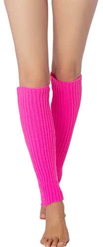 iB-iP Damen Neongrün Ballett Tanzwärmer Aerobic Beinstulpen, Größe: Einheitsgröße, Hot Pink