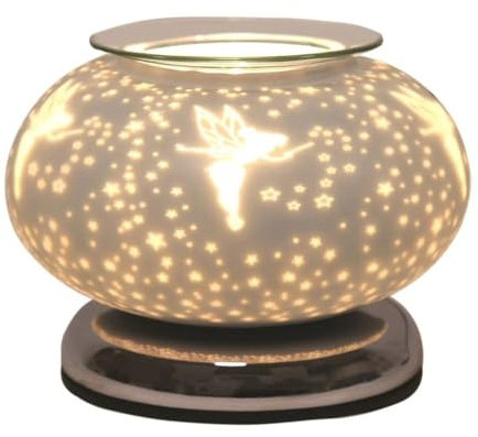 Aroma Electric Wax Melt Burner Touch - White Satin Fairy Ellipse
