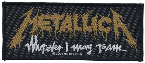 Metallica Wherever I May Roam Unisex Patch schwarz/weiß/gelb 100% Polyester Band-Merch, Bands