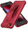 ORETECH for iPhone SE 2022 Case, iPhone SE 2020 Case, and[2 x Tempered Glass Screen Protectors] [Built-in Kickstand] Military Grade Shockproof iPhone 8 7 Case 360 Full Body Protective Case Cover - Red