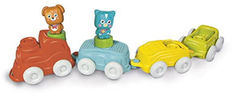 Clementoni Soft Clemmy Sensorischer Tier-Zug - Mit weichen Bausteinen & Tier-Figuren für Babys & Kleinkinder ab 6 Monaten - Sensorik Spielzeug 17424 Amazon Exclusive