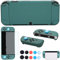 COMCOOL Dockable Hülle für Nintendo Switch OLED 2021 - Schutzhülle Zubehör für Nintendo Switch OLED Joy-Con Controller mit Displayschutzfolie Daumengriffe - Mitternachtsgrün