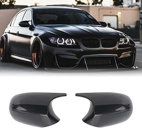 BONRYAN Türspiegel Abdeckkappen Ersatz für BMW 3er E90 E91 E92 E93 Kompatibilität mit BMW 1er E87 E81 E82 E88 Seitenflügel Rückspiegel Abdeckkappen Carbon glänzend (Model 2009-2011)