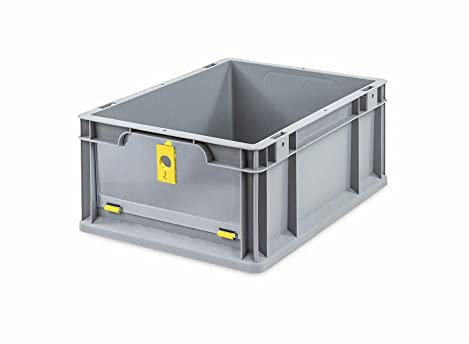 PROREGAL Eurobox NextGen Insight Cover | HxBxT 17x30x40 | 16 Liter | Niedrig/Gelb | Eurobehälter, Transportbox, Transportbehälter, Stapelbehälter