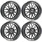 4x MB Design Felgen LV1 7.5Jx18 ET35 4x100 Glanzgrau poliert kompatibel mit Honda Jazz
