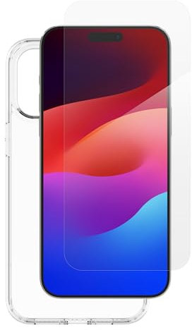 ZAGG InvisibleShield Glass Elite, Displayschutz aus gehärtetem Glas für iPhone 15 Pro [6.1-Inch], Hüllentauglich, kratzfest, schmutzabweisend, stoßfest, einfache Installation. (Transparent)