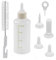 MEISO 7 Stück Aufzuchtflasche Katze, Haustier Stillflaschen Set für Katzen und Hunde, Katzen-Stillflasche mit Nippeln und Reinigungsbürsten für Haustiere, Welpen, Katzen, Kaninchen (60ml)