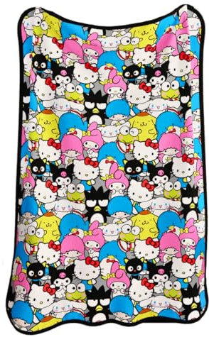 Franco Collectibles Sanrio Hello Kitty & Friends Bettwäsche, superweiche Plüschdecke, 157,5 x 228,6 cm, offizielles Lizenzprodukt