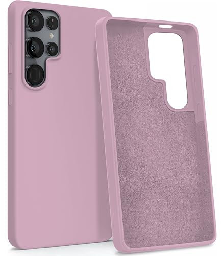 MyGadget Coque pour Samsung Galaxy S24 Ultra - [ 3 Layer Case ] Protection Rigide Anti Choc avec Doublure Microfibre - Rose