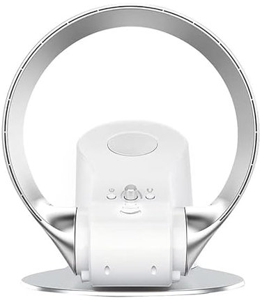 ZbOLi Bladeless Fan, Wall Mounted Fans, 12 Inch Silent Wall Mount Fans With Remote Control And Timer, 90° Oscillating Home/commercial white