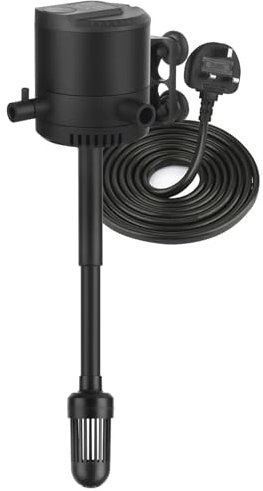 ITIY Aquarium Pump Filter, Silent 12W 800L/H Fish Tank Filter, with Retractable Suction Water Pipe for 100-200L Fish Tank