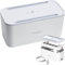 Kabelbox mit Steckdosenleiste USB, Kabel Organizer Box mit und 5 Steckdose, 3 USB, Kabelloses Schnellladen für Mobiltelefone, Mehrfachsteckdose mit Schalter 2M Kabel, 29 * 14 * 14CM, Weiß