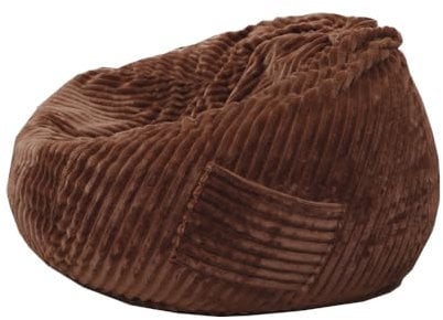 Bezug ohne Füllstoff Sitzsackbezug Sitzsäcke Stuhl ohne Füllung Stofftiere Aufbewahrung Waschbar Weiche Plüsch Sofabezug (Kaffee, X-Large)