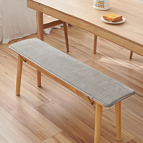 Homesally Bankauflage Outdoor, Sitzkissen Bank Innenbereich, Stuhlkissen Bankkissen für Outdoor Gartenbankauflage, Waschbar rutschfeste Sitzpolster,Grau,35x180cm