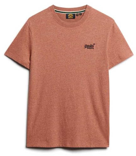 Superdry Mens Essential Logo T-Shirt Fired Orange Grit XXL