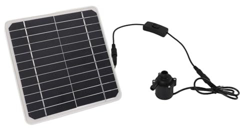 Kit Pompa Acqua Solare da 50 W, Kit Pompa Acqua Fontana Solare, Grande Flusso d'Acqua per Giardini per Acquari