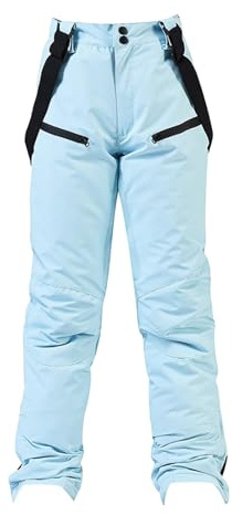 Ski-Trägerhose für Damen, Hosenträger Damenhose, Winter, winddicht, wasserdicht, Skihose, isoliert, Skilätzchen, winddicht, Snowboard-Overall, Hose mit Knopf, Snowboardhose für Damen