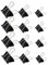 KICHOUSE 36st Schwalbenschwanzclip Mini-ordner Fotoclip Mini-bürobedarf Clips Für Dokumentenmappen Ticketklemme Farbige Heftklammern Kleine Heftklammern Schwalbenschwanzklemme Black Eisen