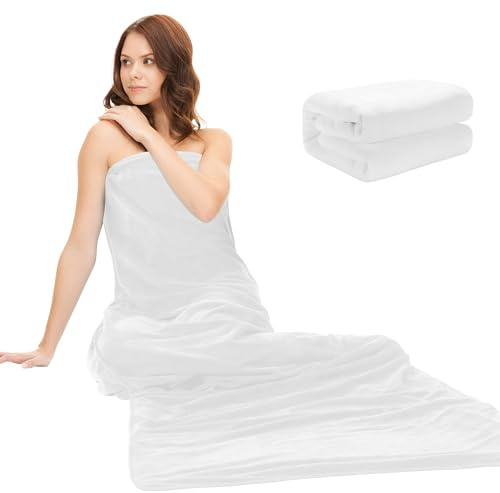 ROYALAY Sauna Towel, Absorbent Sauna Blanket Insert, Luxury Sauna Accessory, White, Microfiber
