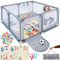 DOLBEB Parque Infantil Bebé 120x120 cm Incluye Alfombra + Accesorios Corralito Bebé Parque Bebé 120x120, Corral para Bebé, Parques Infantiles Bebés para Casa Corral de Juegos para bebés Baby Playpen