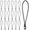 Adiwo Tenditore per telo con Ganci, 25 cm x 18 Pezzi Tenditore per telo con Ganci, Doppio Gancio per Corda Elastica per Teli, Tende, Portapacchi, Auto e Biciclette, Esterno - Nero