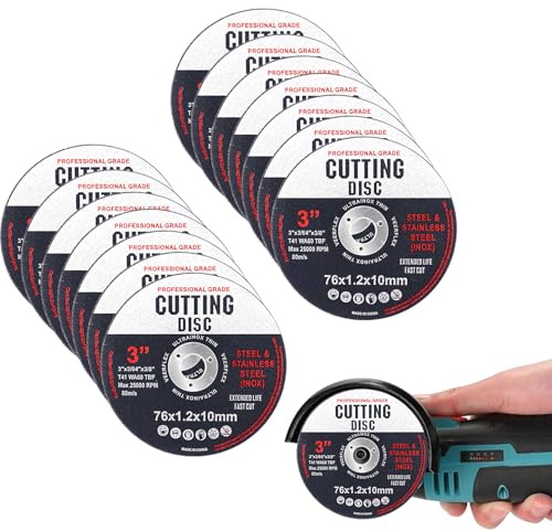 12Pcs Cutting Discs Angle Grinder Discs 76mm Cutting Disc Metal Cutting Discs Wheel Metal Cutting Discs Precise Cutting Cutting Wheels Metal Grinding Discs of Steel Iron Aluminum